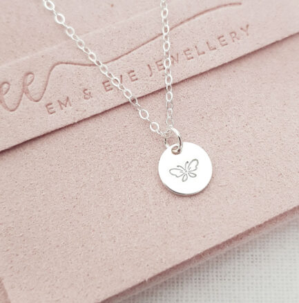 silver butterfly pendant