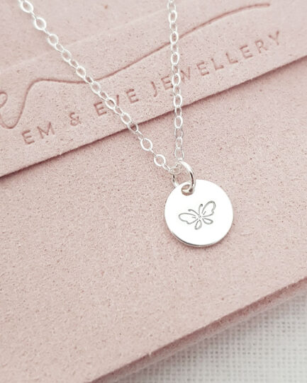 silver butterfly pendant