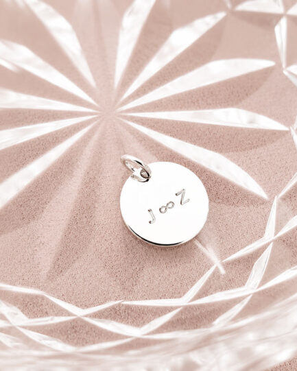 Silver Tiny Disc Add On ADD ON DISCS couples initials keepsake for her