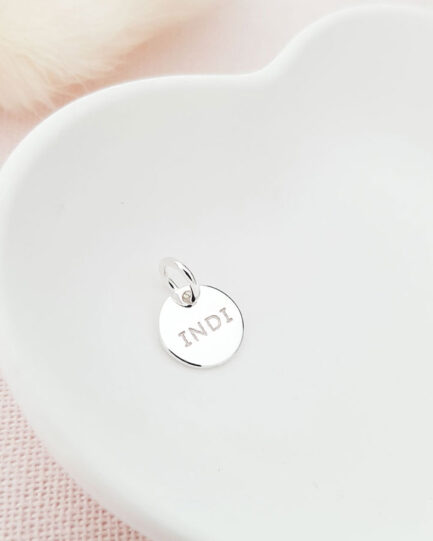 Silver Initial Disc Add On ADD ON DISCS custom name disc