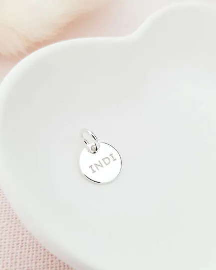 Silver Initial Disc Add On ADD ON DISCS custom name disc
