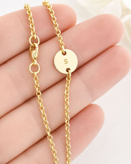 gold filled bracelet hand stamped by Em and Eve Gold Coast