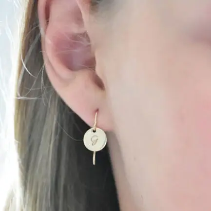 monogram earrings