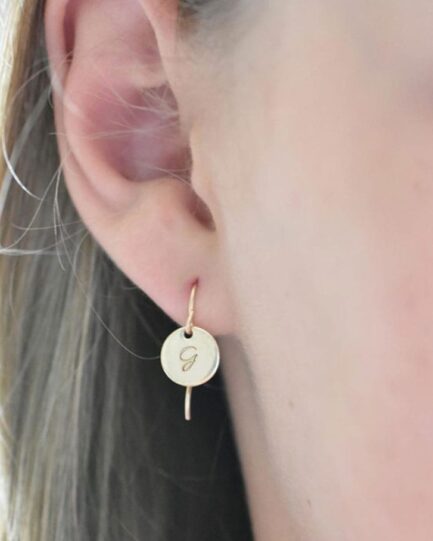 monogram earrings