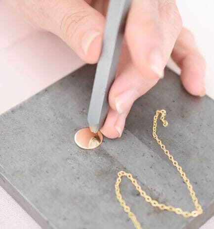 hand stamped jewellery