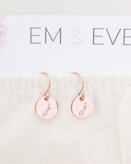 rose gold personalised earrings