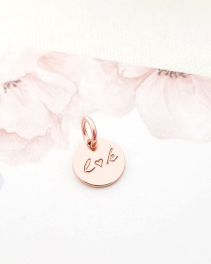 Rose Gold Initial Disc Add On ADD ON DISCS rose gold add on disc