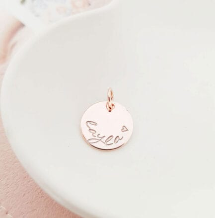 rose gold tiny additional disc for necklace