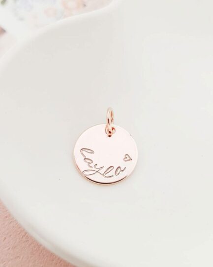 Rose Gold Tiny Disc Add On ADD ON DISCS rose gold tiny additional disc for necklace