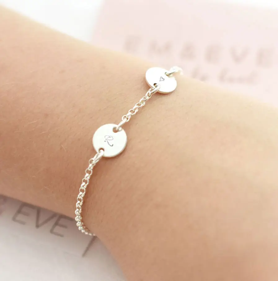 disc and chain bracelet