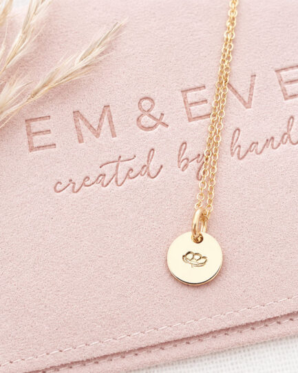 Gold Birth Flower Pendant Birth Flowers created by hand