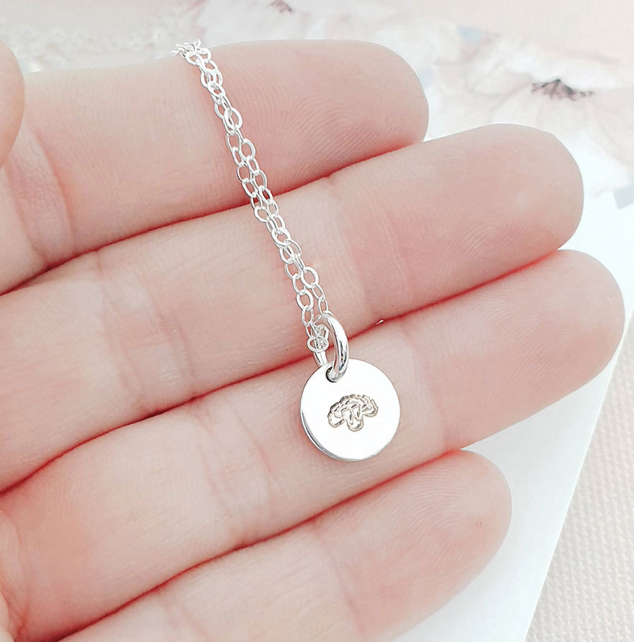 Silver Birth Flower Pendant Birth Flowers January birth flower necklace