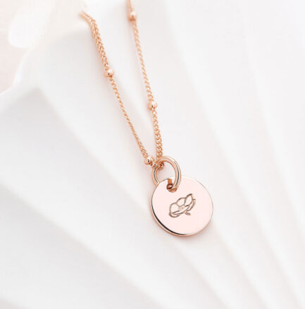 Rose Gold Birth Flower Pendant Birth Flowers Rose Gold Birth Flower Pendant Birth Flowers